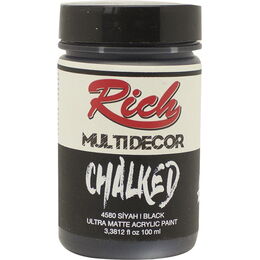 Rich Multi Decor Chalked Akrilik Boya 100 cc. 4580 SİYAH - 1
