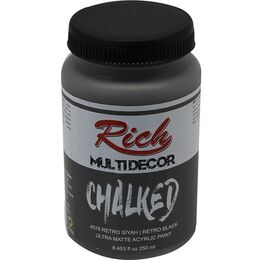 Rich Multi Decor Chalked Akrilik Boya 250 cc. 4578 RETRO SİYAH - 1