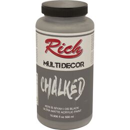 Rich Multi Decor Chalked Akrilik Boya 500 cc. 4576 İS SİYAHI - 1