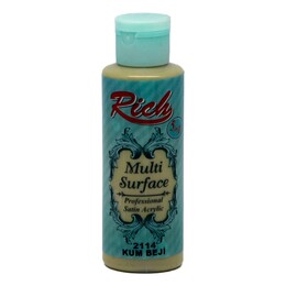 Rich Multi Surface Her Yüzey İçin Akrilik Boya 120 cc. 2114 KUM BEJİ - 1