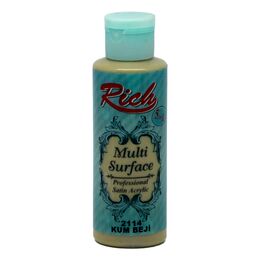 Rich Multi Surface Her Yüzey İçin Akrilik Boya 120 cc. 2114 KUM BEJİ - 1