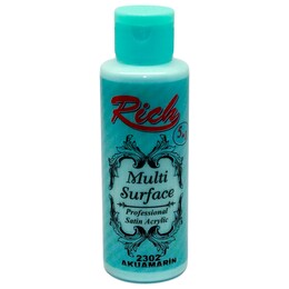 Rich Multi Surface Her Yüzey İçin Akrilik Boya 120 cc. 2302 AKUAMARİN - 1