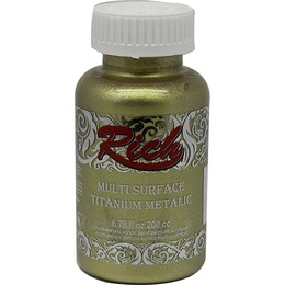 Rich Multi Surface Titanium Metalik Boya 200 cc. 2514 SOFT GOLD - 1