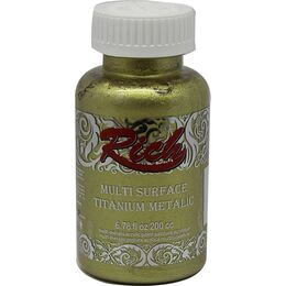 Rich Multi Surface Titanium Metalik Boya 200 cc. 2518 BEYAZ ALTIN - 1