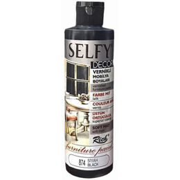 Rich Selfy Decor Vernikli Boya 240 cc 874 SİYAH - 1