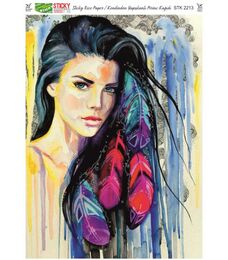 Rich Sticky Kendinden Yapışkanlı Pirinç Dekopaj Kağıdı 29x42 cm. 2213 - 1