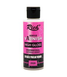 Rich Su Bazlı Vernik PARLAK (High Gloss Acrylic Varnish) 120 cc.