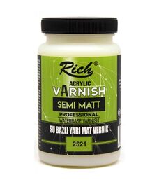 Rich Su Bazlı Vernik YARI MAT (Semi Matt Acrylic Varnish) 250 cc.