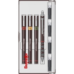 Rotring Isograph Rapido Kalemi Seti Junior Set (0.1-0.2-0.3 mm.) + 0.5 Tikky Versatil Kalem - Thumbnail