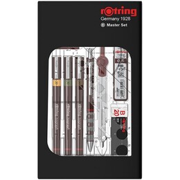 Rotring Isograph Rapido Kalemi Seti Master Set Pergelli (0.2-0.3-0.5 mm.) + 0.5 Tikky Versatil Kalem - Thumbnail