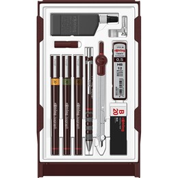 Rotring Isograph Rapido Kalemi Seti Master Set Pergelli (0.2-0.3-0.5 mm.) + 0.5 Tikky Versatil Kalem - Thumbnail