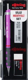 Rotring Tikky Versatil Kalem + Min + Silgi Okul Seti 0.5 mm MOR