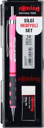 Rotring Tikky Versatil Kalem + Min + Silgi Okul Seti 0.7 mm NEON PEMBE