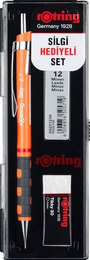 Rotring Tikky Versatil Kalem + Min + Silgi Okul Seti 0.7 mm NEON TURUNCU