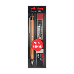 Rotring Visuclick Versatil Kalem + Min + Silgi Okul Seti 0.5 mm TURUNCU