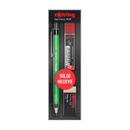 Rotring Visuclick Versatil Kalem + Min + Silgi Okul Seti 0.5 mm YEŞİL - 1