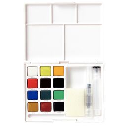 Sakura Koi Tablet Sulu Boya Seti 12 Renk Su Hazneli Fırça Hediyeli - 1