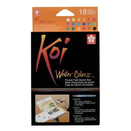 Sakura Koi Tablet Sulu Boya Seti 18 Renk Su Hazneli Fırça Hediyeli - Thumbnail