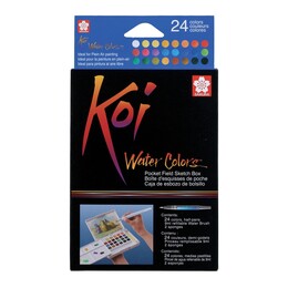 Sakura Koi Tablet Sulu Boya Seti 24 Renk Su Hazneli Fırça Hediyeli - Thumbnail