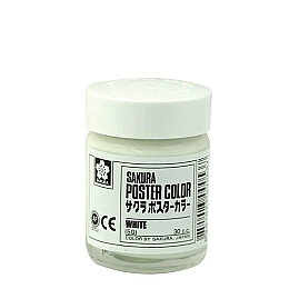 Sakura Poster Color Guaj Boya 30 cc. 50 WHITE - Sakura