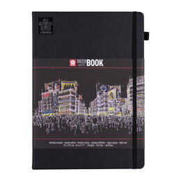 Sakura Sketchbook Sert Kapak Eskiz Çizim Defteri Siyah Kağıt 140 gr. 21x30 cm. 80 yaprak - 1
