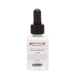 Schmincke Aero Color Akrilik Mürekkep 28 ml. 101 Supra White Opaque - 1