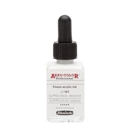Schmincke Aero Color Akrilik Mürekkep 28 ml. 101 Supra White Opaque - 1