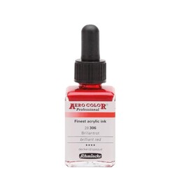 Schmincke Aero Color Akrilik Mürekkep 28 ml. 306 Brilliant Red - 1
