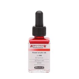 Schmincke Aero Color Akrilik Mürekkep 28 ml. 306 Brilliant Red - 1