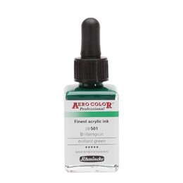 Schmincke Aero Color Akrilik Mürekkep 28 ml. 501 Brilliant Green - Thumbnail