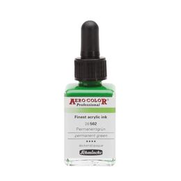 Schmincke Aero Color Akrilik Mürekkep 28 ml. 502 Permanent Green