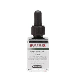 Schmincke Aero Color Akrilik Mürekkep 28 ml. 504 Chromium Oxide Green Brilliant - 1
