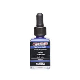 Schmincke Aero Color Akrilik Mürekkep 28 ml. 843 Dark Blue - 1