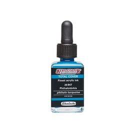 Schmincke Aero Color Akrilik Mürekkep 28 ml. 847 Phthalo Turquoise