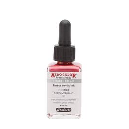 Schmincke Aero Color Akrilik Mürekkep 28 ml. 903 Aero Metallic Red - 1
