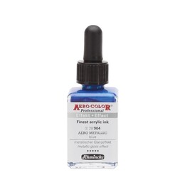 Schmincke Aero Color Akrilik Mürekkep 28 ml. 904 Aero Metallic Blue - Thumbnail