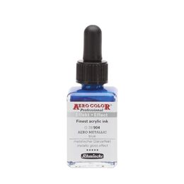 Schmincke Aero Color Akrilik Mürekkep 28 ml. 904 Aero Metallic Blue - 1