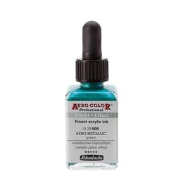 Schmincke Aero Color Akrilik Mürekkep 28 ml. 905 Aero Metallic Green - 1