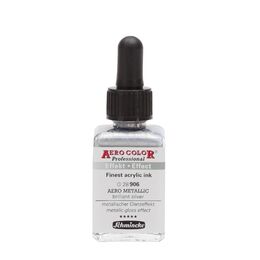 Schmincke Aero Color Akrilik Mürekkep 28 ml. 906 Aero Metallic Brilliant Silver - 1