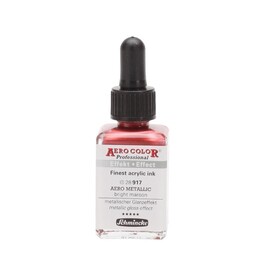 Schmincke Aero Color Akrilik Mürekkep 28 ml. 917 Aero Metallic Bright Maroon - Thumbnail