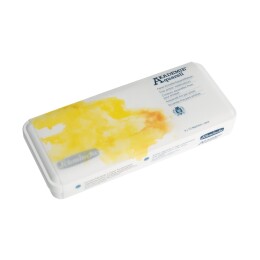 Schmincke Akademie Aquarell Taş Tablet Sulu Boya Seti Yarım Tablet 9 Renk Metal Kutu - Schmincke