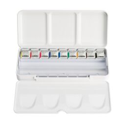 Schmincke Akademie Aquarell Taş Tablet Sulu Boya Seti Yarım Tablet 9 Renk Metal Kutu - 2