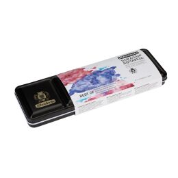 Schmincke Akademie Aquarell Taş Tablet Sulu Boya Seti Best of Supergranulating Yarım Tablet 12 Renk Metal Kutu - 1