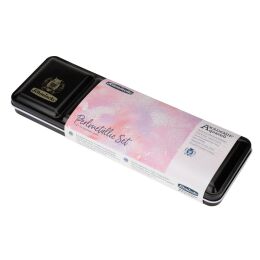 Schmincke Akademie Aquarell Taş Tablet Sulu Boya Seti Perlmetallic Yarım Tablet 12 Renk Metal Kutu - 3