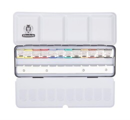 Schmincke Horadam Aquarell Taş Tablet Sulu Boya Seti Artist Seri Yarım Tablet 12 Renk Ekstra Boşluklu Metal Kutu - 1