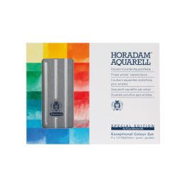 Schmincke Horadam Aquarell Taş Tablet Sulu Boya Seti Special Edition Exceptional Colour Yarım Tablet 9 Renk Metal Kutu - 1