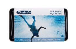 Schmincke Horadam Aquarell Taş Tablet Sulu Boya Seti Supergranulation Deep Sea Yarım Tablet 5 Renk Metal Kutu - 1