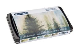 Schmincke Horadam Aquarell Taş Tablet Sulu Boya Seti Supergranulation Forest Yarım Tablet 5 Renk Metal Kutu - 3