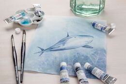 Schmincke Horadam Aquarell Taş Tablet Sulu Boya Seti Supergranulation Yarım Tablet 40 Renk Metal Kutu - 4