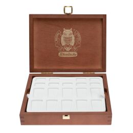 Schmincke Horadam Aquarell Taş Tablet Sulu Boya Seti Supergranulation Yarım Tablet 50 Renk Ahşap Kutu - 3